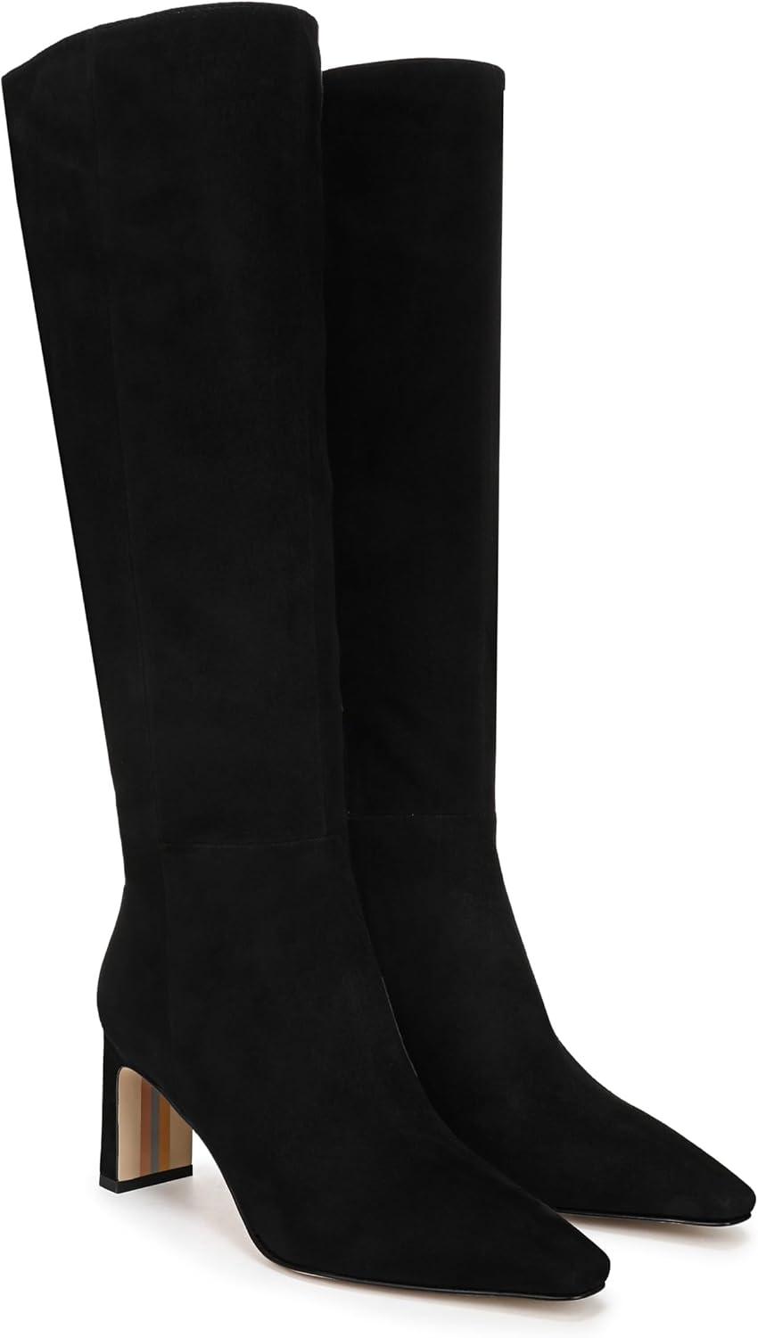 image:imageSam Edelman Womens Sylvia BootsBlack Suede Extra Wide Calf