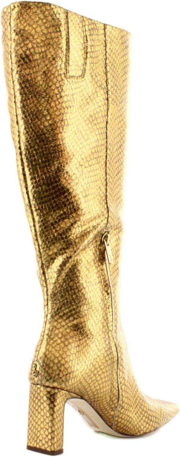 image:imageSam Edelman Womens Sylvia BootsMedallion Gold Snake Wide Calf