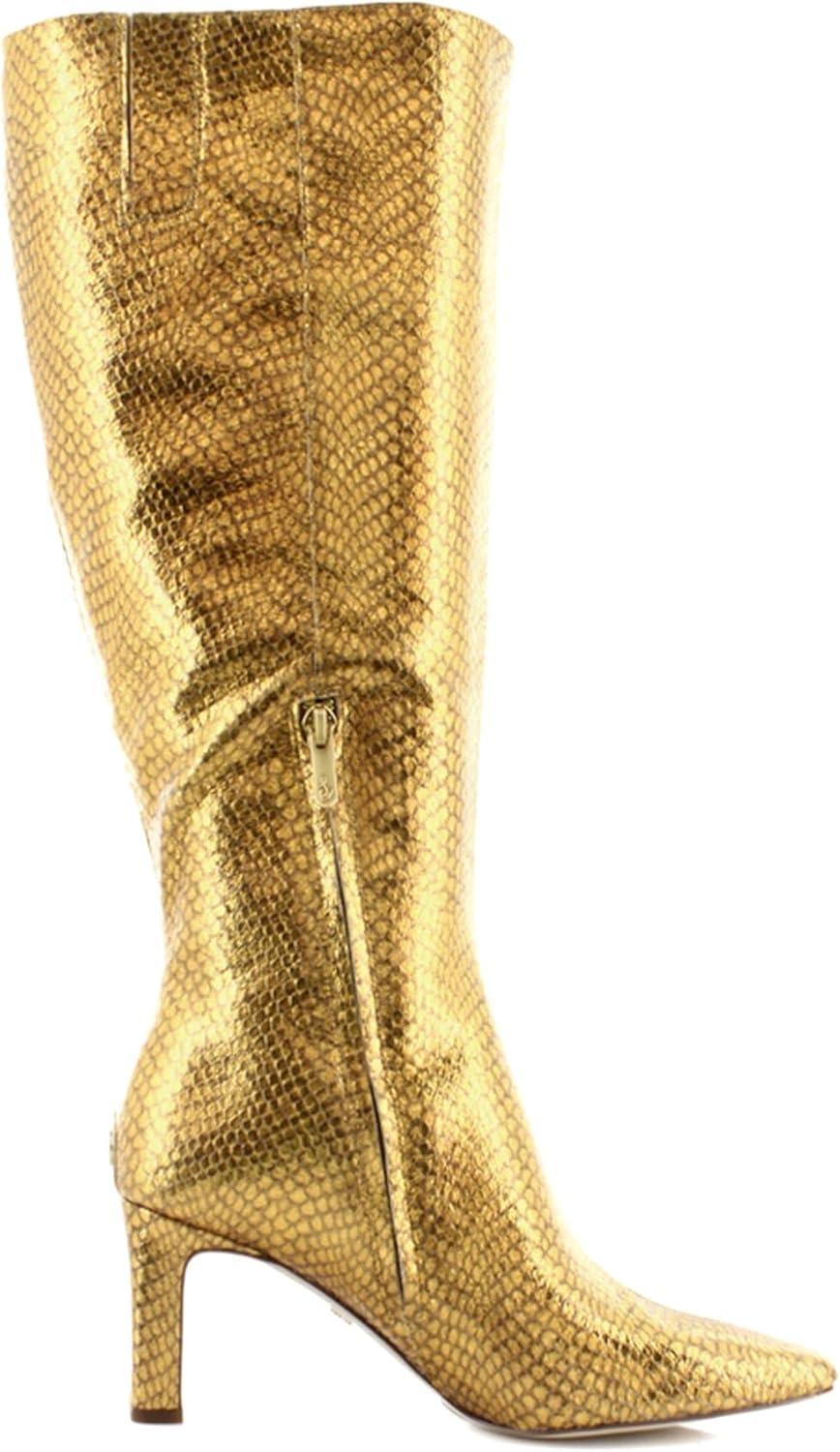 image:imageSam Edelman Womens Sylvia BootsMedallion Gold Snake Wide Calf