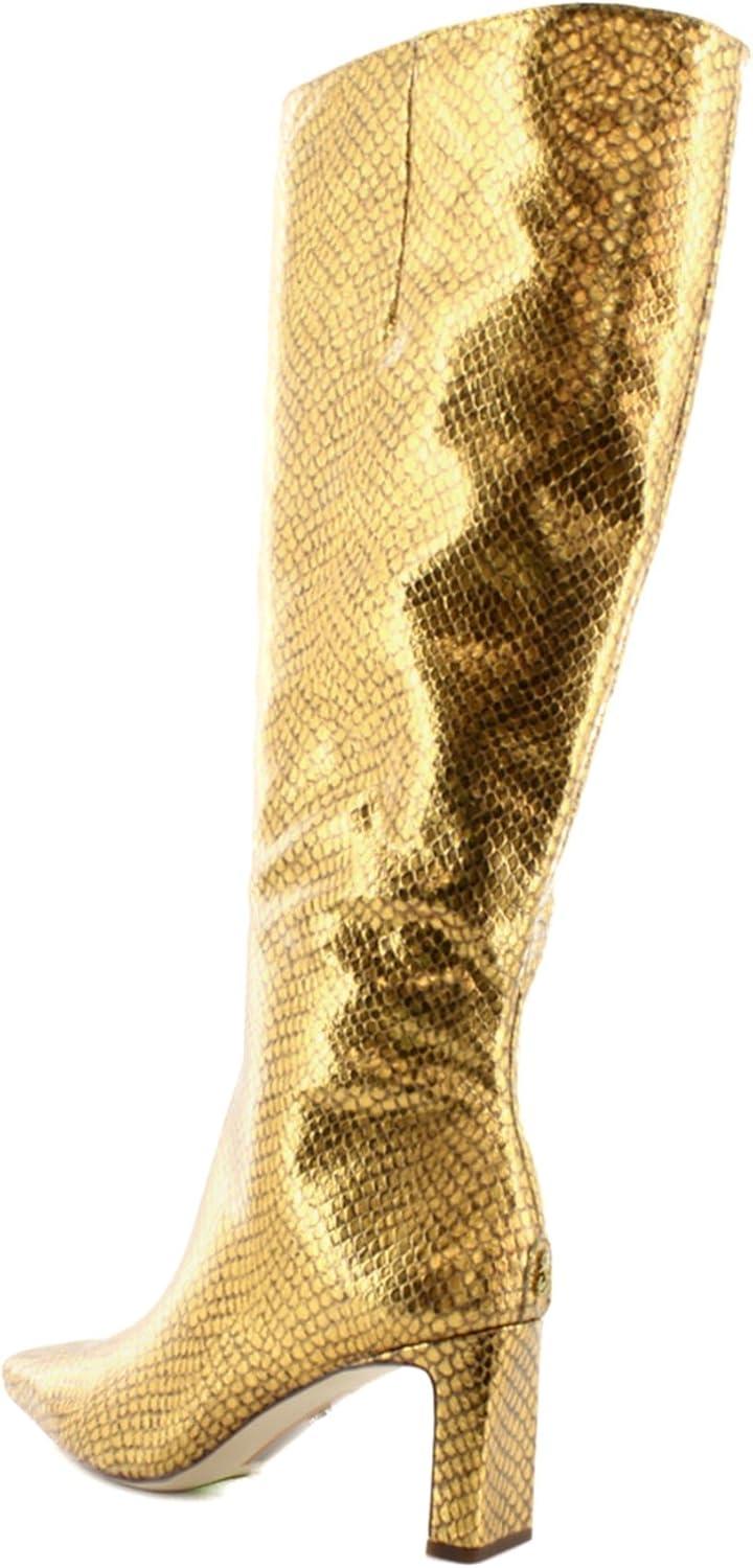image:imageSam Edelman Womens Sylvia BootsMedallion Gold Snake Wide Calf
