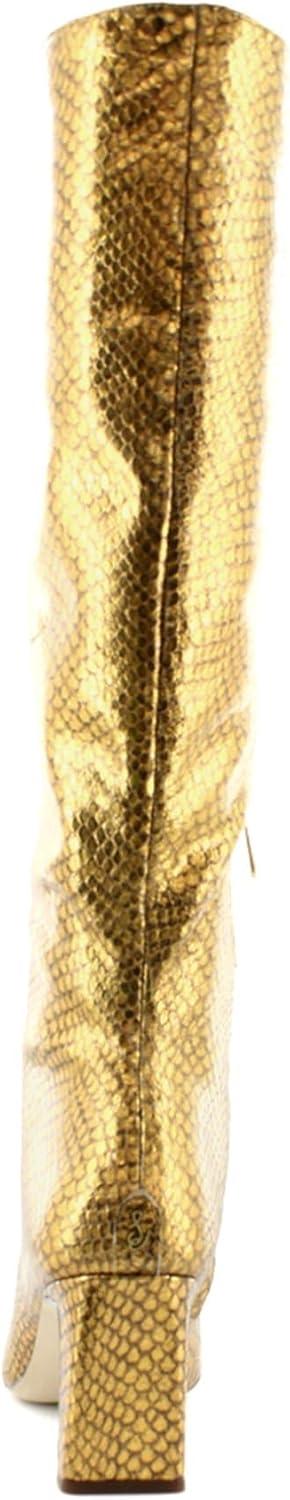 image:imageSam Edelman Womens Sylvia BootsMedallion Gold Snake Wide Calf