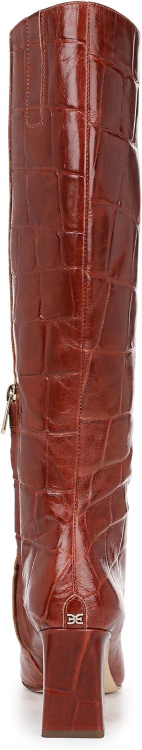 image:imageSam Edelman Womens Sylvia BootsNew Cognac Croco Leather