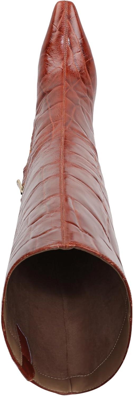 image:imageSam Edelman Womens Sylvia BootsNew Cognac Croco Leather
