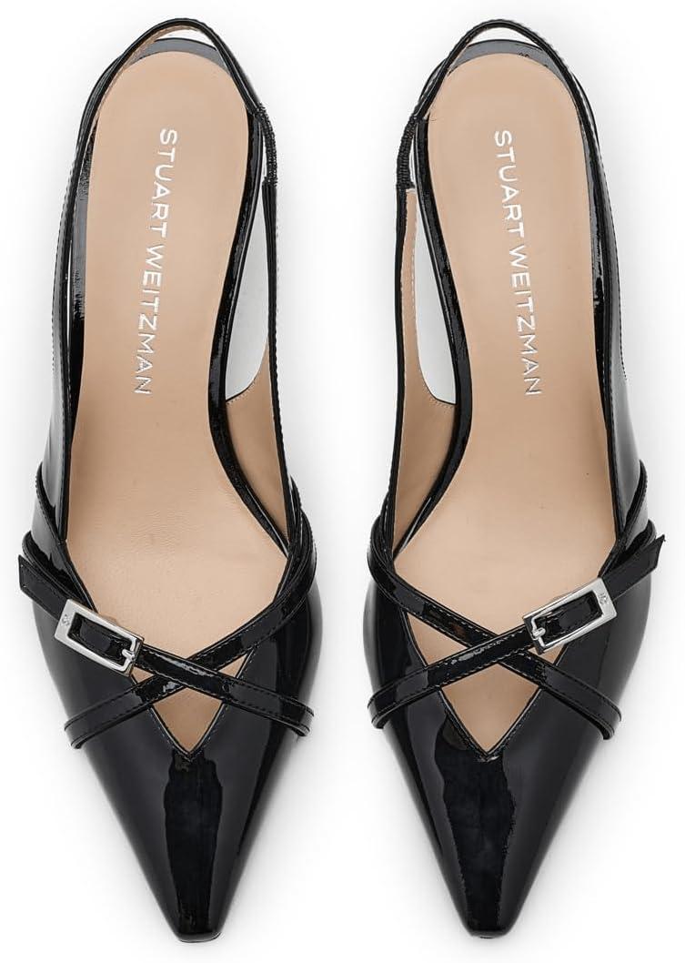 image:imageStuart Weitzman Womens Georgie Slingback 50 PumpBlack