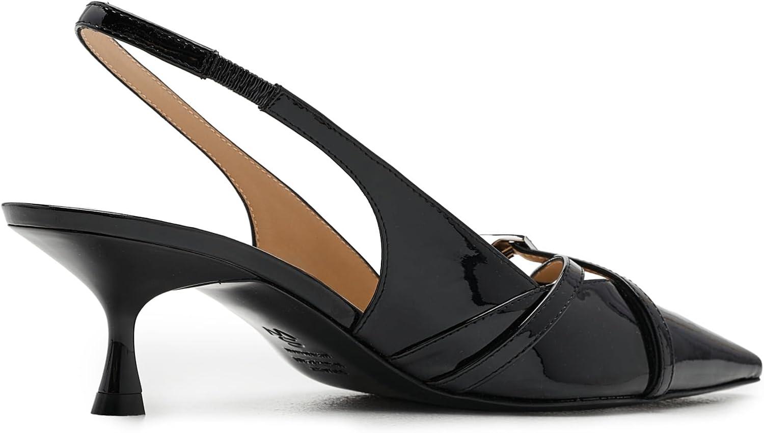 image:imageStuart Weitzman Womens Georgie Slingback 50 PumpBlack