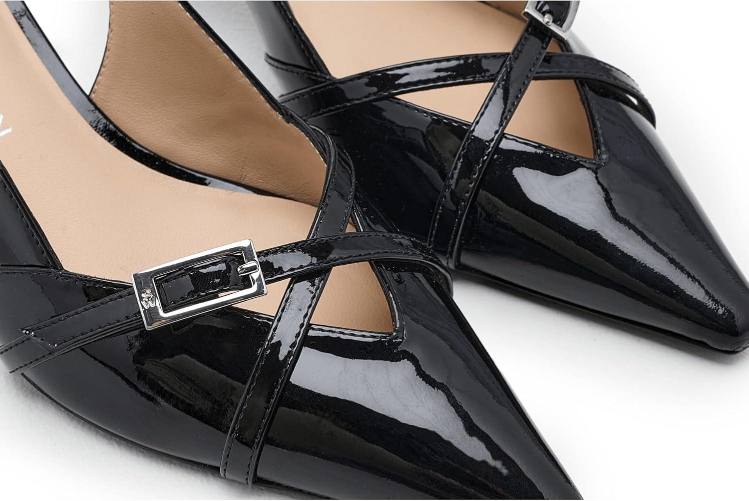 image:imageStuart Weitzman Womens Georgie Slingback 50 PumpBlack