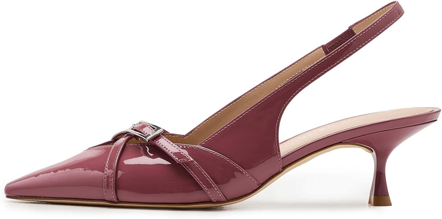 image:imageStuart Weitzman Womens Georgie Slingback 50 PumpDusty Berry
