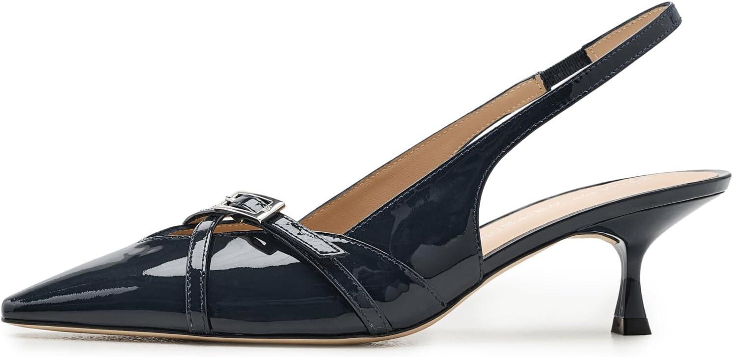 image:imageStuart Weitzman Womens Georgie Slingback 50 PumpNice Blue