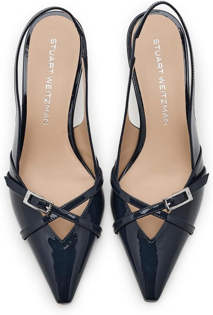image:imageStuart Weitzman Womens Georgie Slingback 50 PumpNice Blue