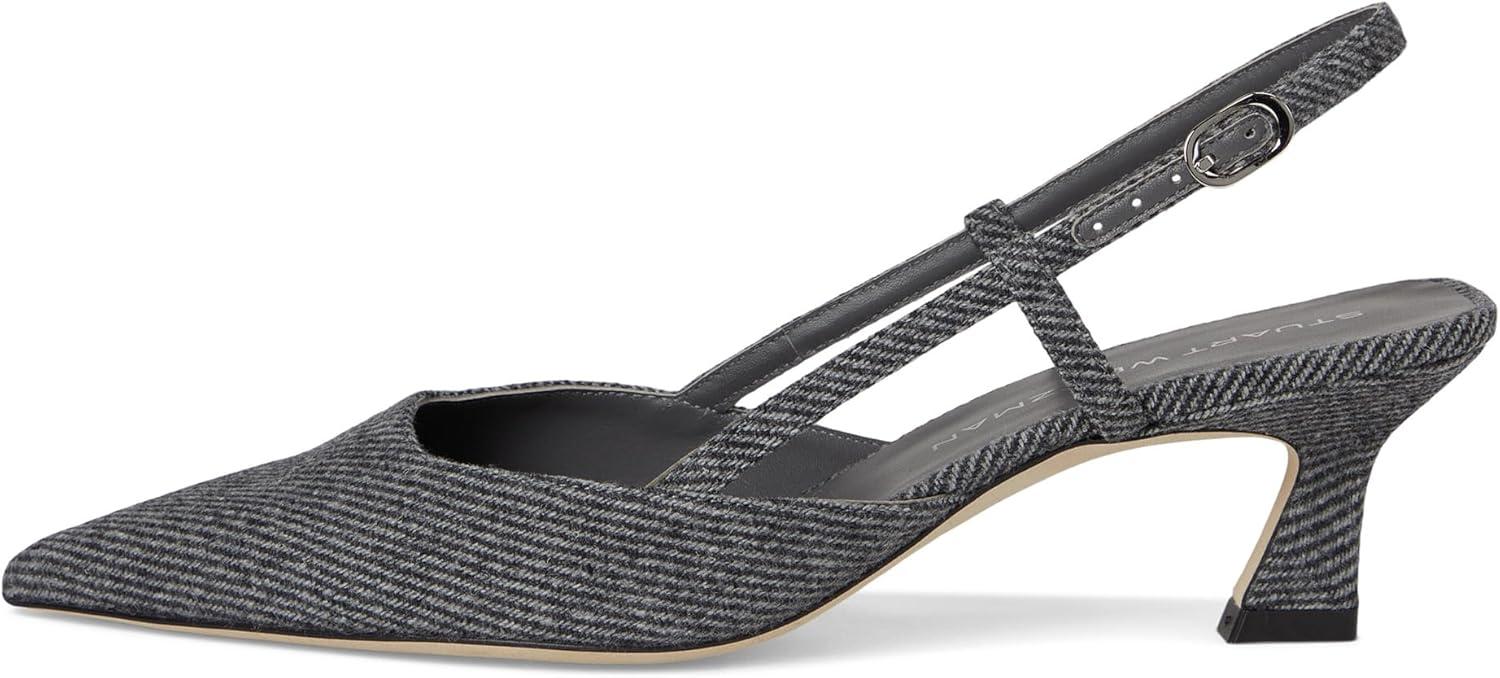 image:imageStuart Weitzman Womens Vinnie Slingback Pumps 50mmBlackWhite