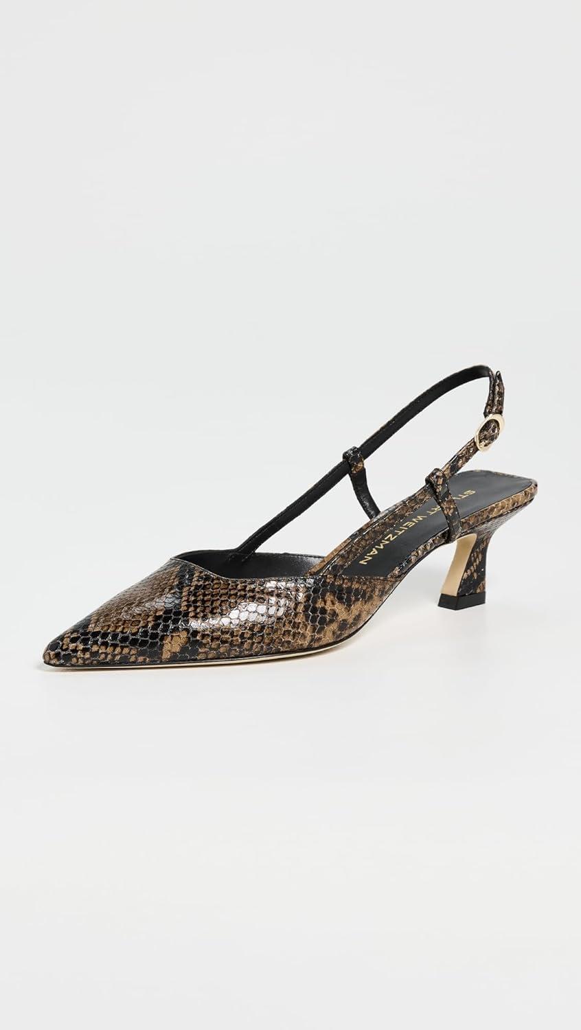 image:imageStuart Weitzman Womens Vinnie Slingback Pumps 50mmEspresso