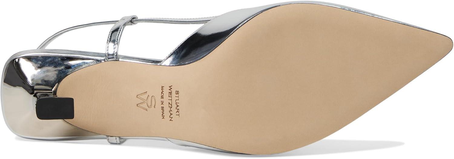 image:imageStuart Weitzman Womens Vinnie Slingback Pumps 50mmSilver