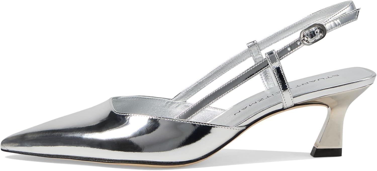 image:imageStuart Weitzman Womens Vinnie Slingback Pumps 50mmSilver