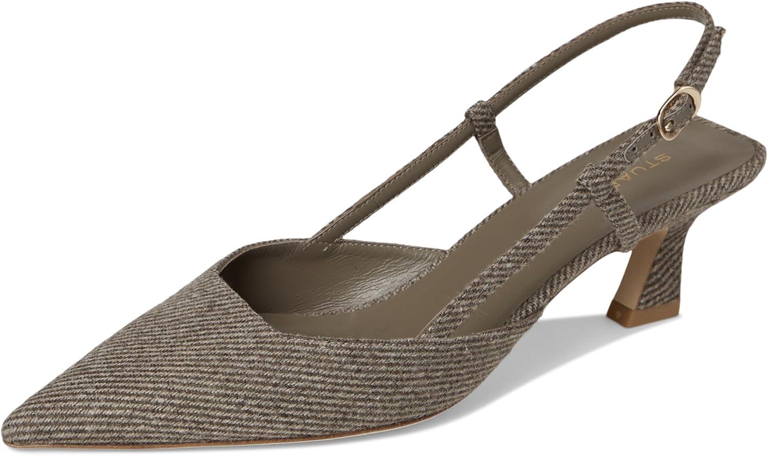 image:imageStuart Weitzman Womens Vinnie Slingback Pumps 50mmTaupe