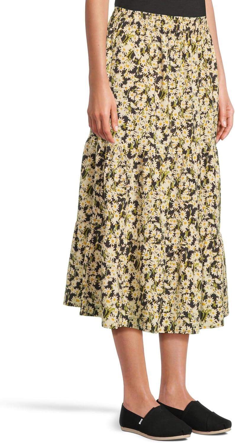 image:imageToadampCo Womens Sunkissed Tiered Midi SkirtBarley Daisy Field Print