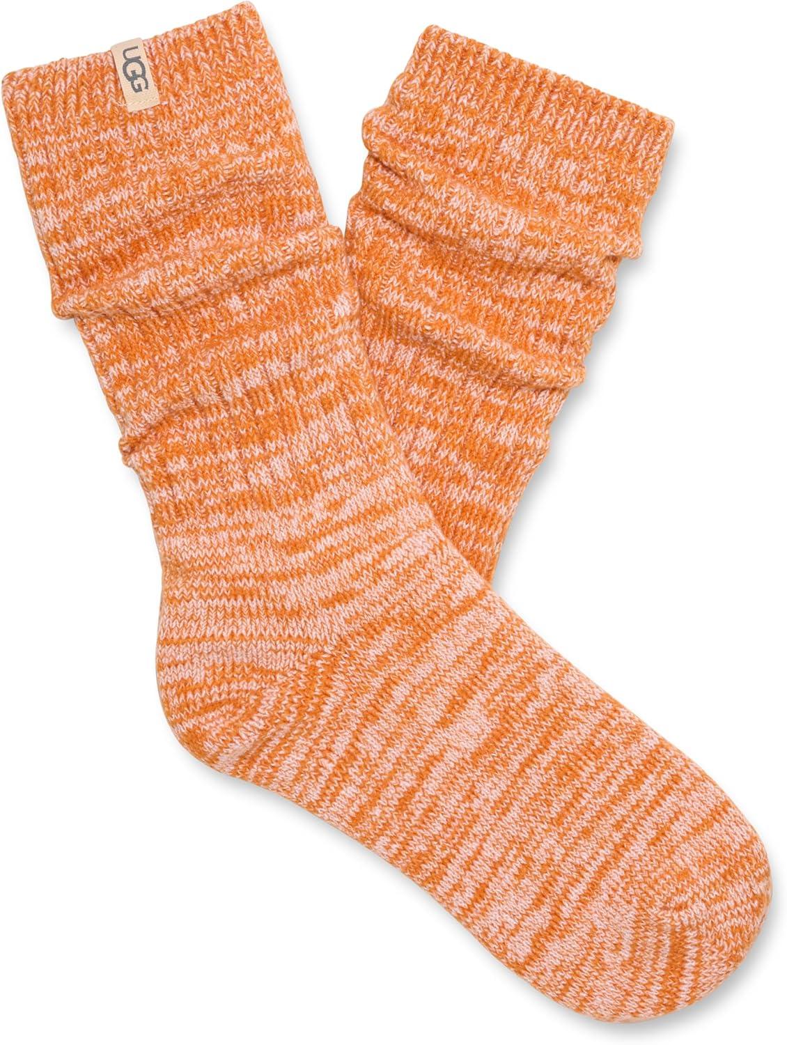 image:imageUGG Womens Rib Knit Slouchy Crew SockDark Apricot