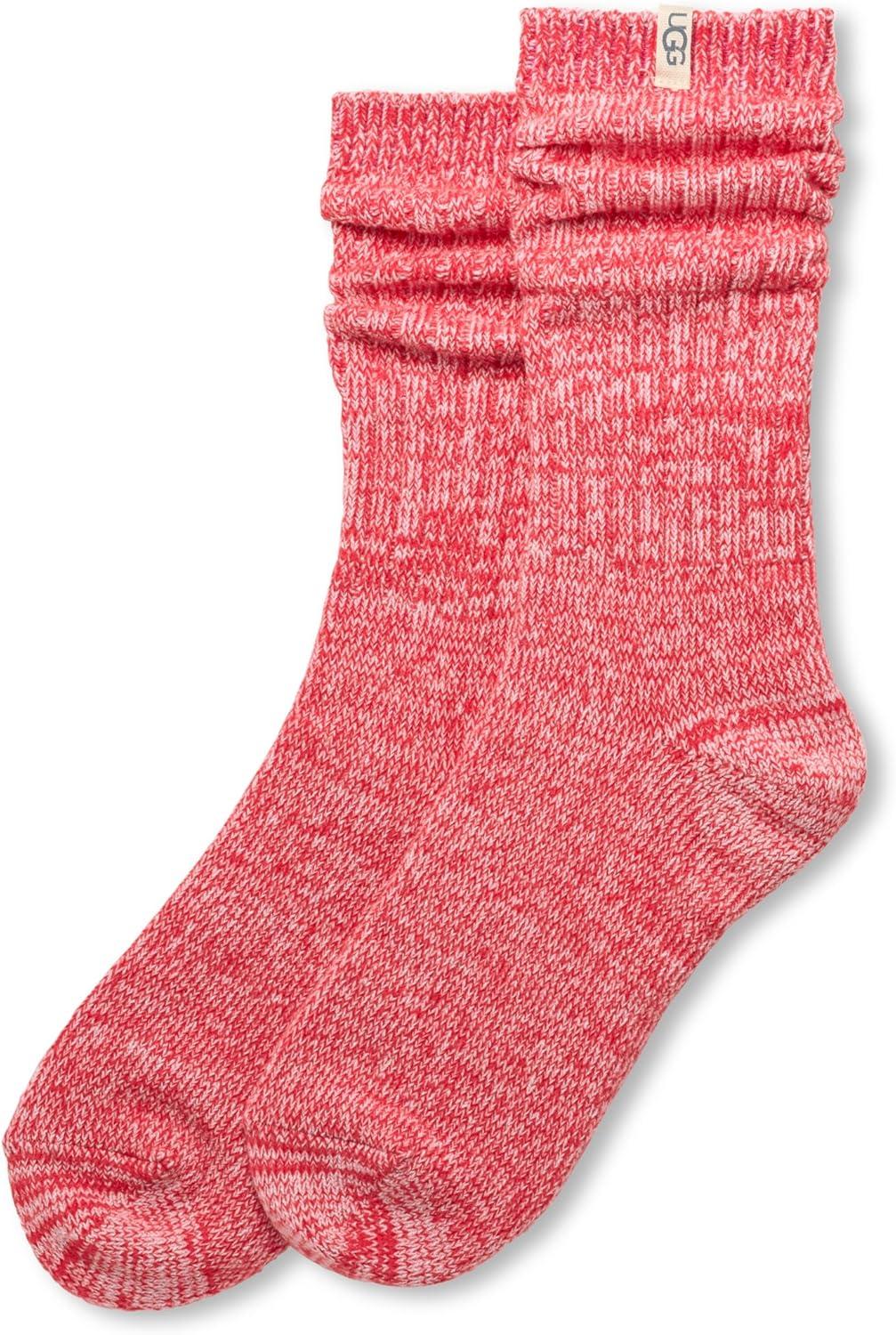 image:imageUGG Womens Rib Knit Slouchy Crew SockHibiscus Pink