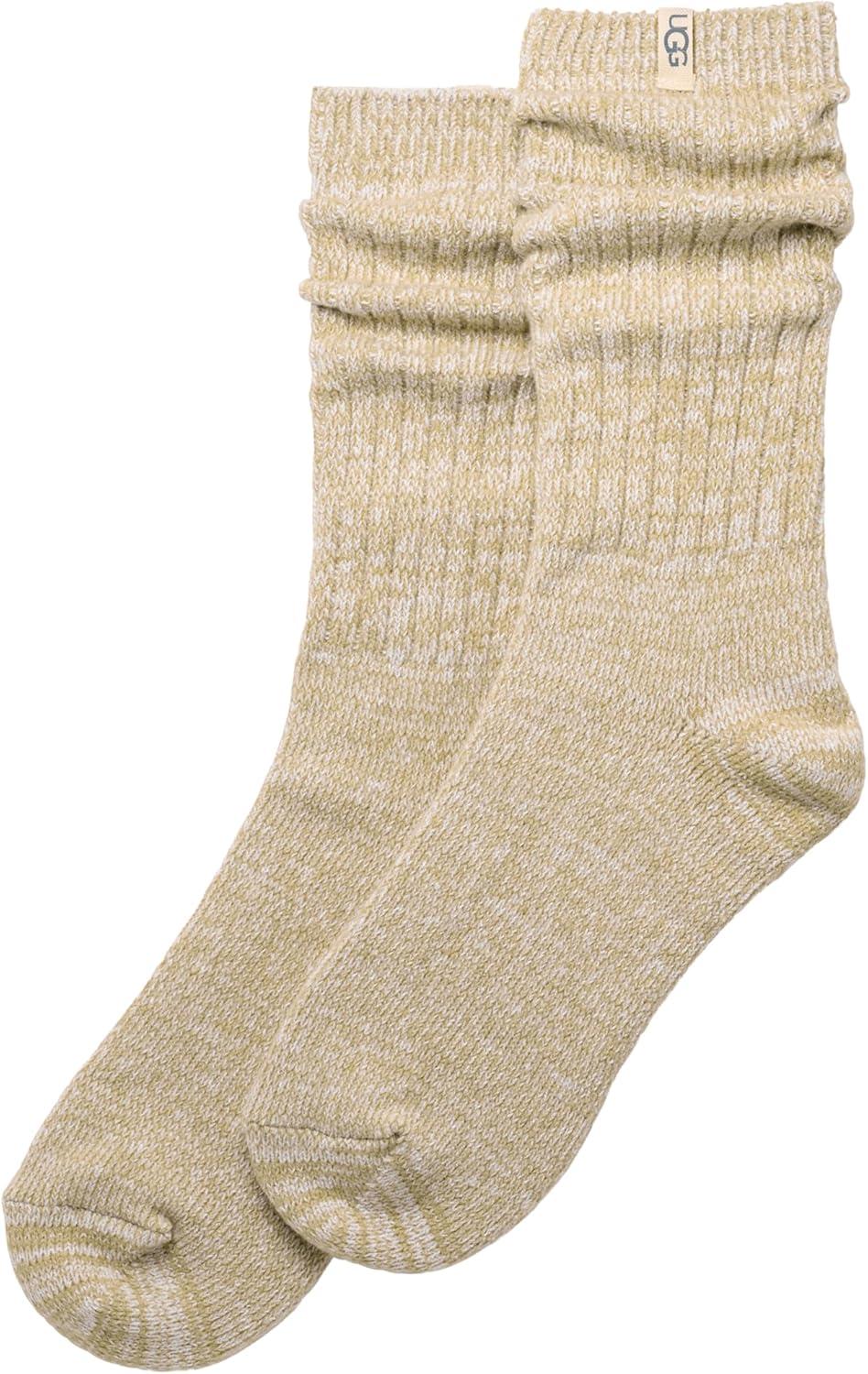 image:imageUGG Womens Rib Knit Slouchy Crew SockMuted Brass