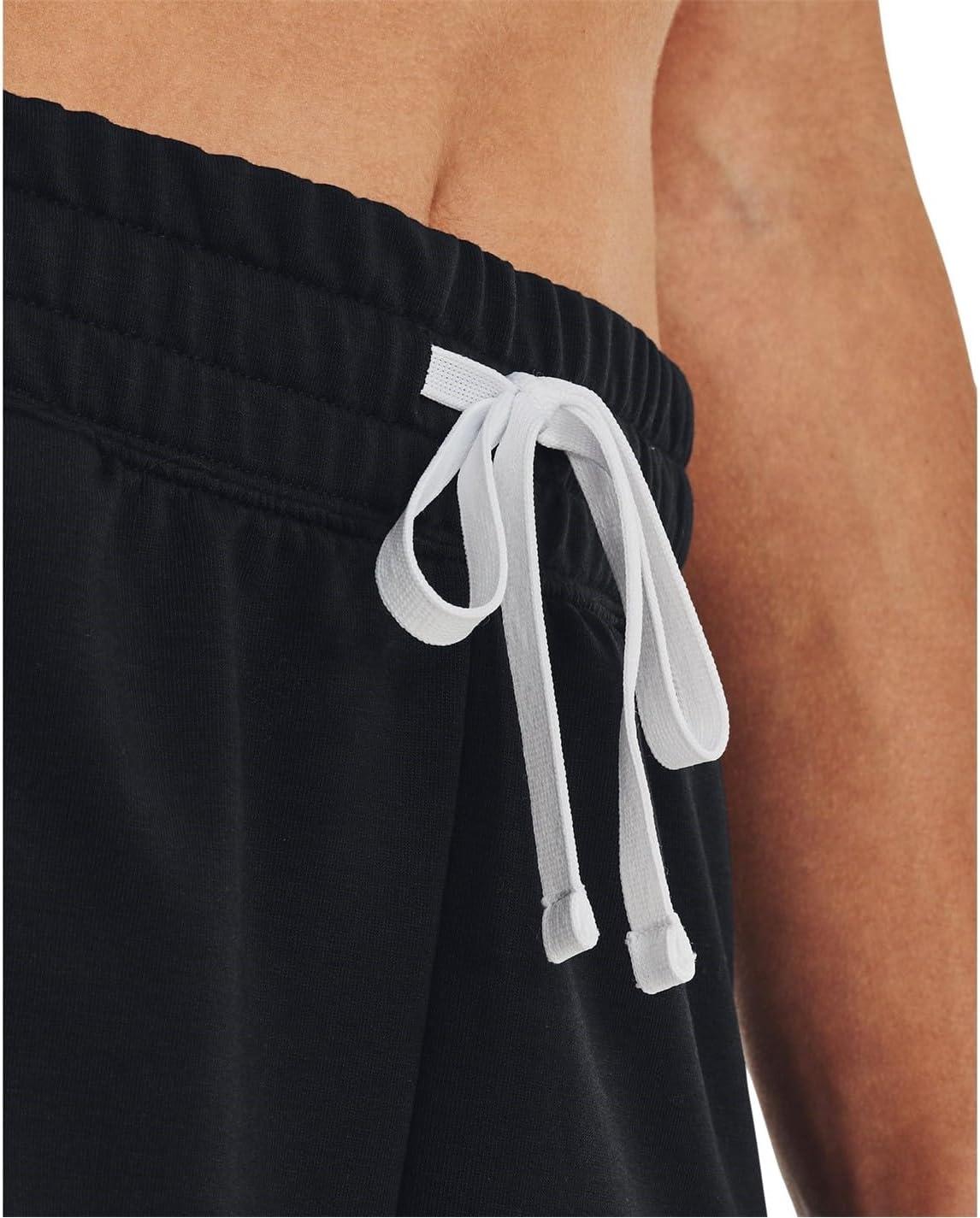 image:imageUnder Armour Womens Rival Terry Shorts001 Black White