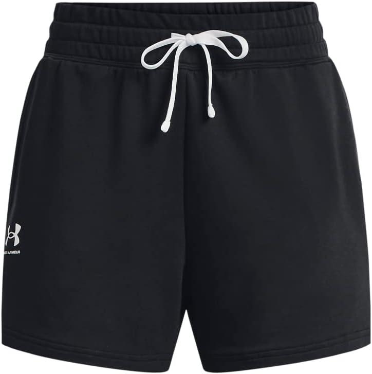 image:imageUnder Armour Womens Rival Terry Shorts001 Black White