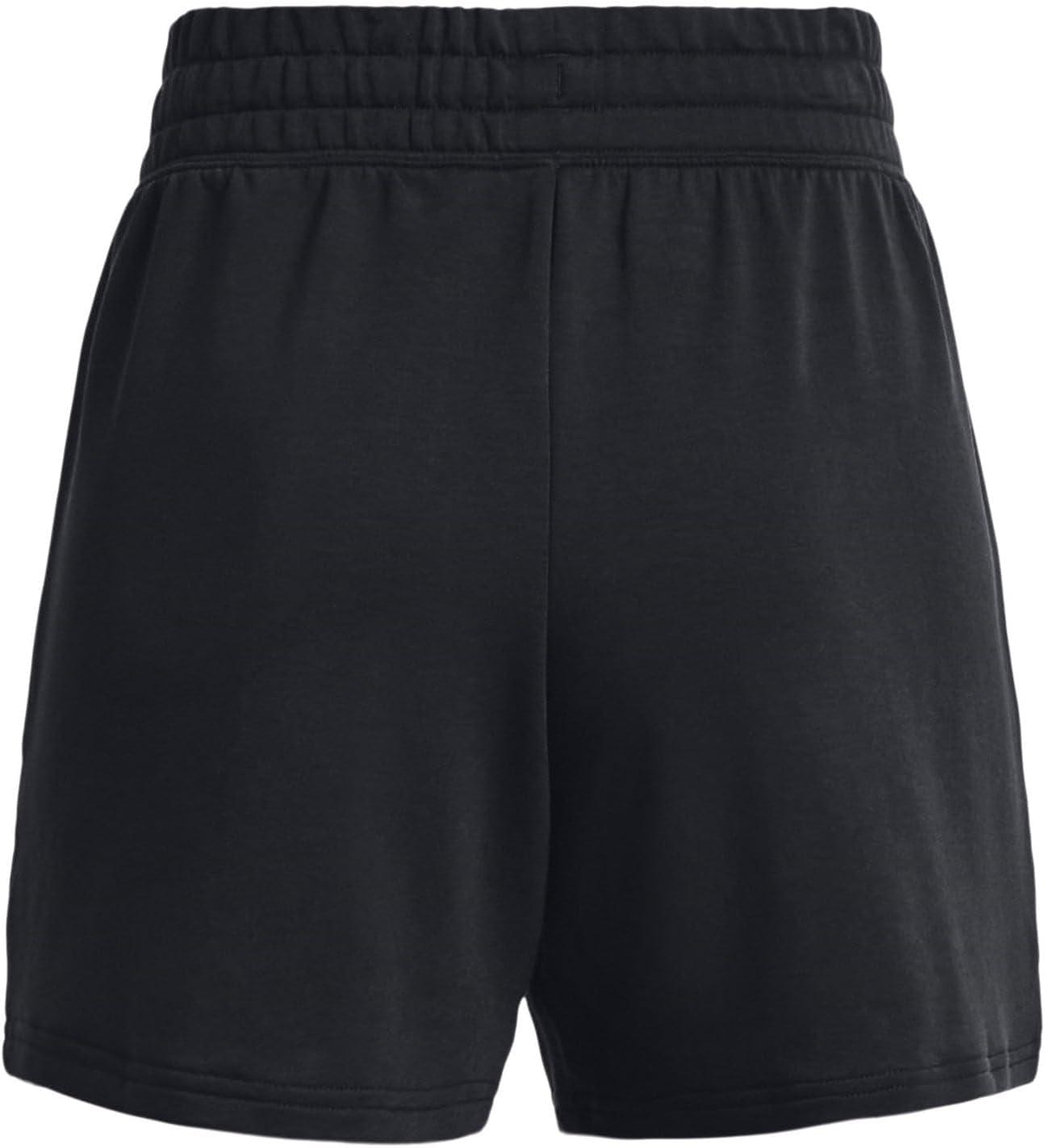 image:imageUnder Armour Womens Rival Terry Shorts001 Black White