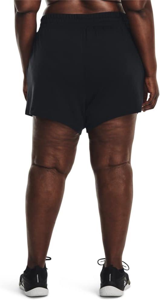 image:imageUnder Armour Womens Rival Terry Shorts001 Black White