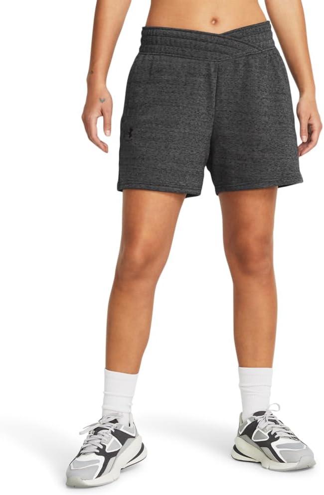 image:imageUnder Armour Womens Rival Terry Shorts025 Castlerock Full Heather White