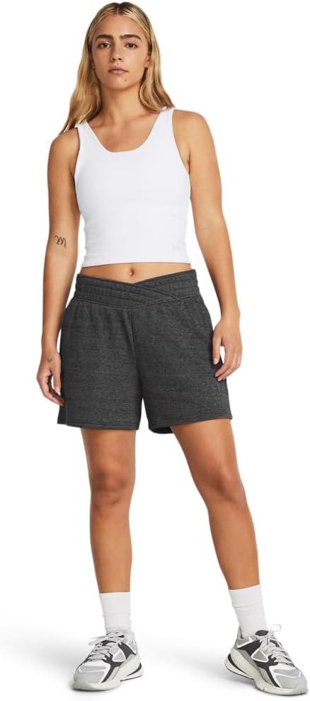 image:imageUnder Armour Womens Rival Terry Shorts025 Castlerock Full Heather White