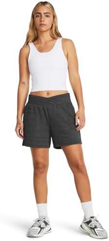 image:imageUnder Armour Womens Rival Terry Shorts025 Castlerock Full Heather White