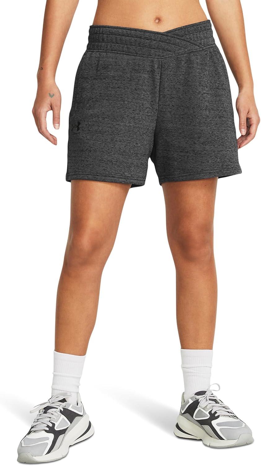 image:imageUnder Armour Womens Rival Terry Shorts025 Castlerock Full Heather White