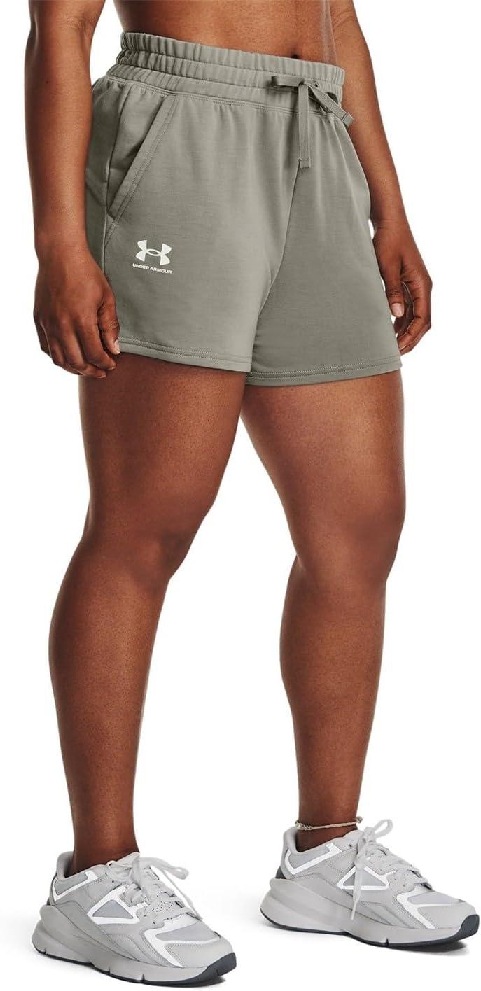 image:imageUnder Armour Womens Rival Terry Shorts504 Grove Green White