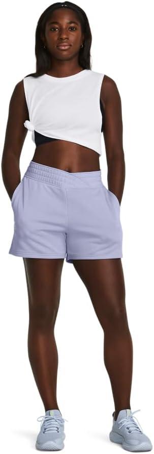 image:imageUnder Armour Womens Rival Terry Shorts539 Celeste White