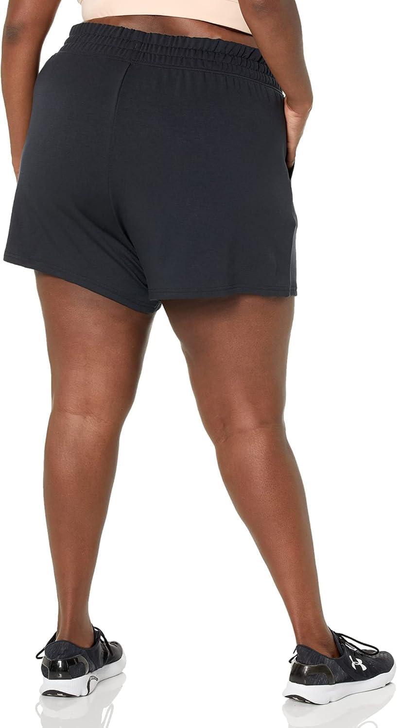 image:imageUnder Armour Womens Rival Terry ShortsBlackWhite 1