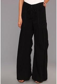 image:imageXCVI Womens Willow Wide Leg Stretch Poplin PantsBlack