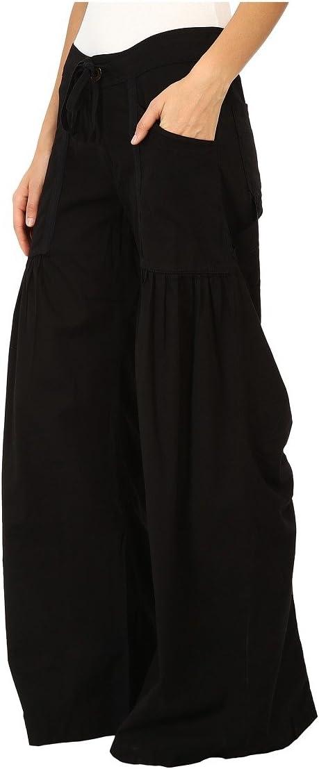 image:imageXCVI Womens Willow Wide Leg Stretch Poplin PantsBlack