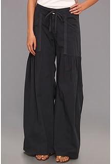 image:imageXCVI Womens Willow Wide Leg Stretch Poplin PantsCharcoal