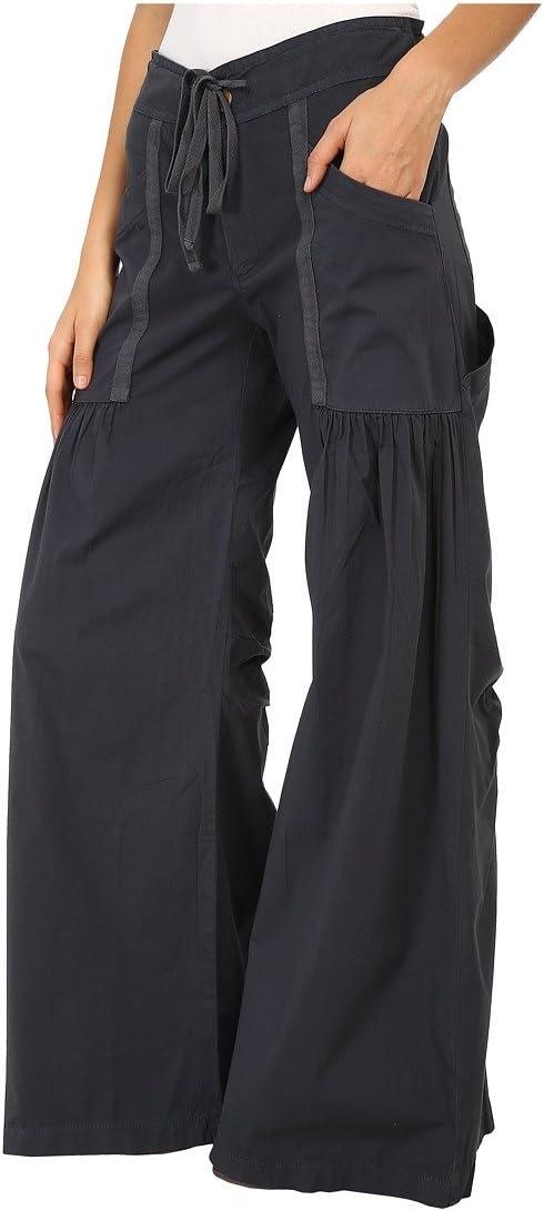 image:imageXCVI Womens Willow Wide Leg Stretch Poplin PantsCharcoal