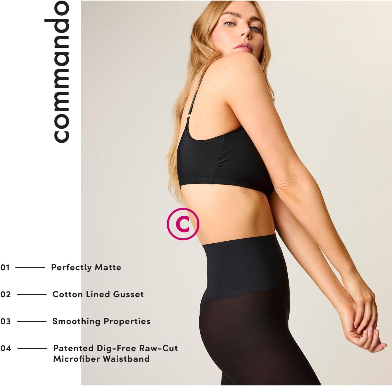 image:imagecommando Ultimate Opaque Matte Tights Smoothing Waistband Womens Tights for Dresses amp Skirts Black 2PackBlack
