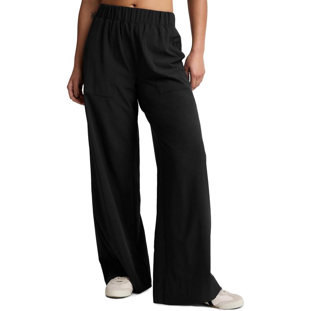 image:imageBeyond Yoga Womens Easy Wide Leg 31 PantTrue Black