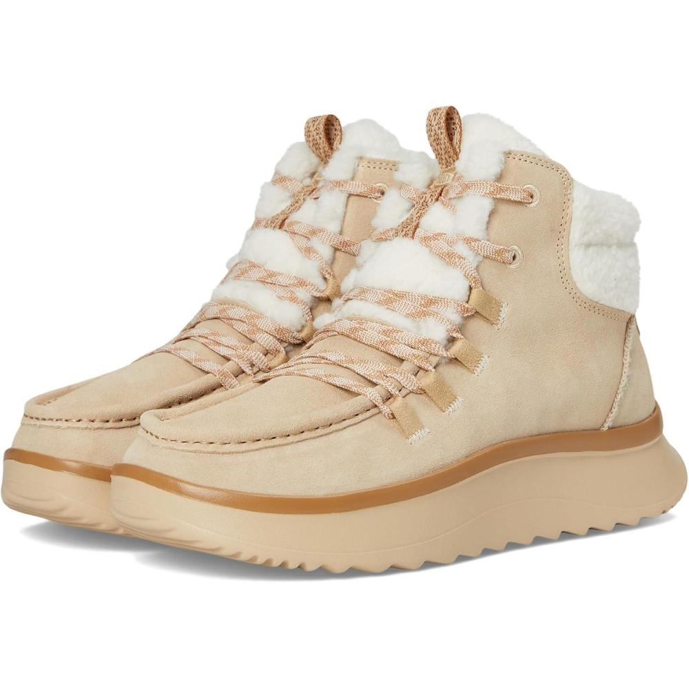 image:imageHEYDUDE womens Wendy Peak Apres Suede CozstitTan
