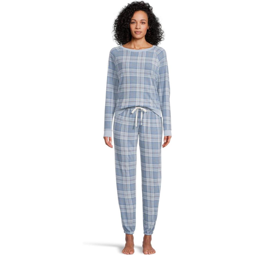 image:imageHoneydew Intimates womens Star Seeker Brushed Jersey Lounge SetChambray Plaid