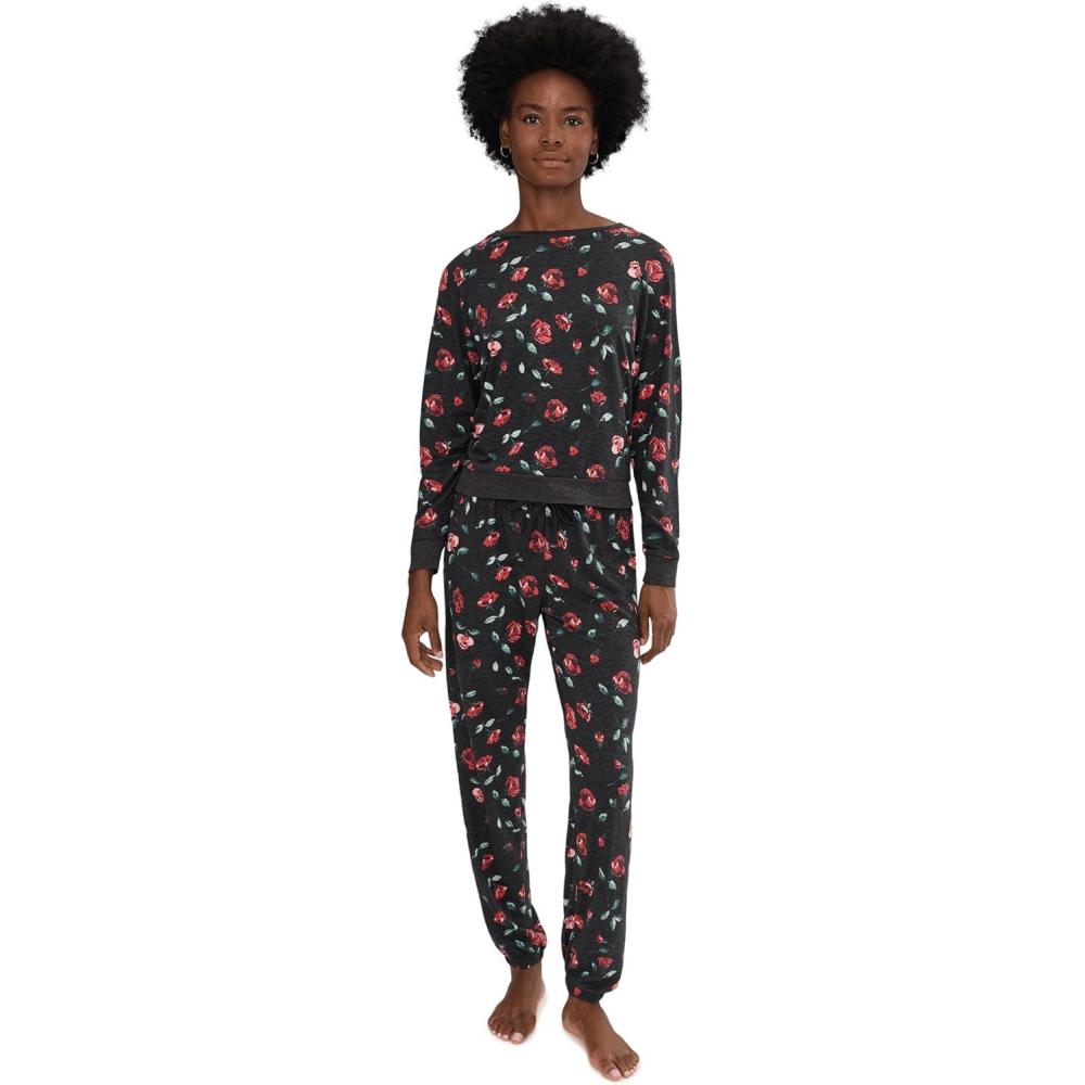 image:imageHoneydew Intimates womens Star Seeker Brushed Jersey Lounge SetDark Roses