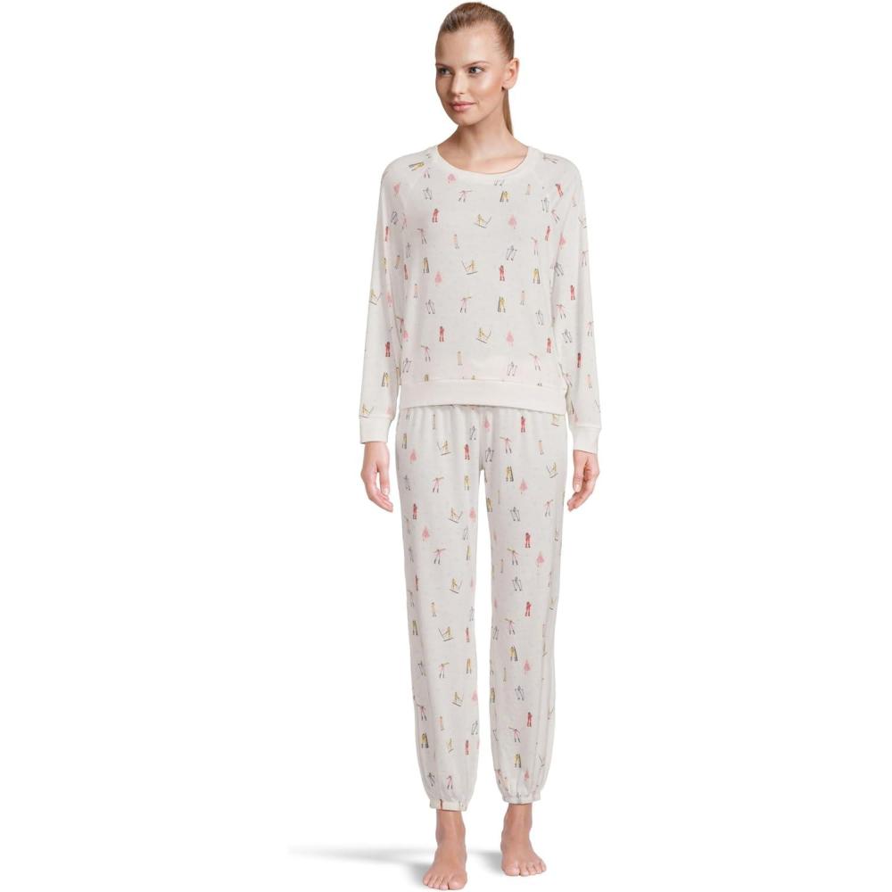 image:imageHoneydew Intimates womens Star Seeker Brushed Jersey Lounge SetIvory Ski Girls