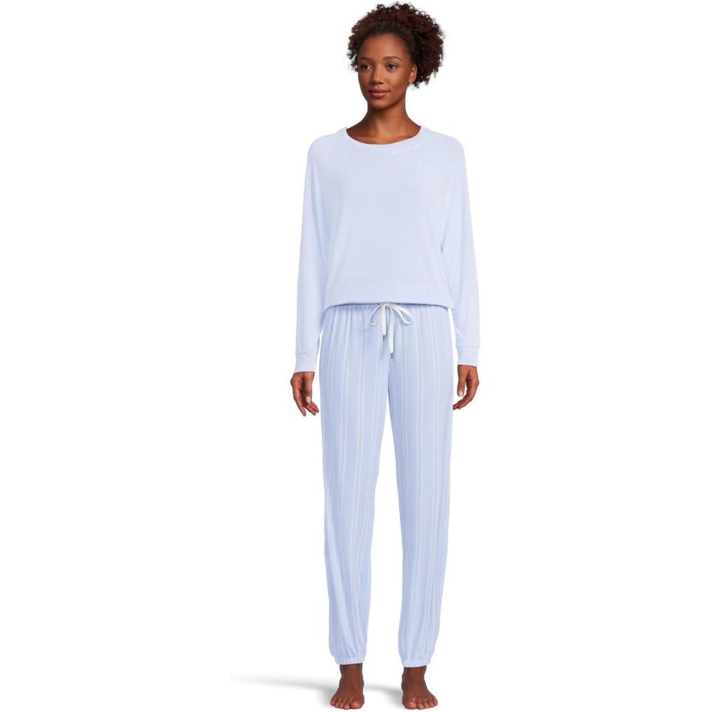 image:imageHoneydew Intimates womens Star Seeker Brushed Jersey Lounge SetMoonstruck Stripe