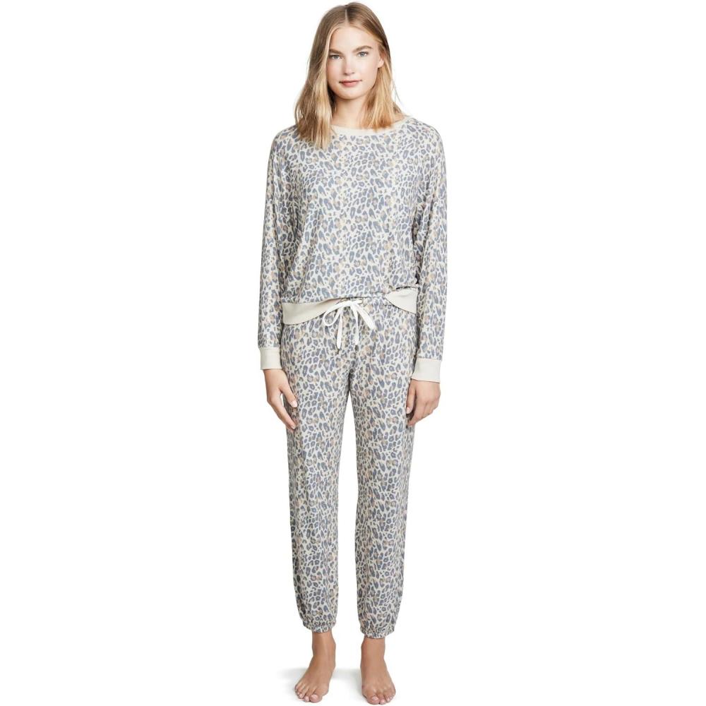 image:imageHoneydew Intimates womens Star Seeker Brushed Jersey Lounge SetNatural Leopard