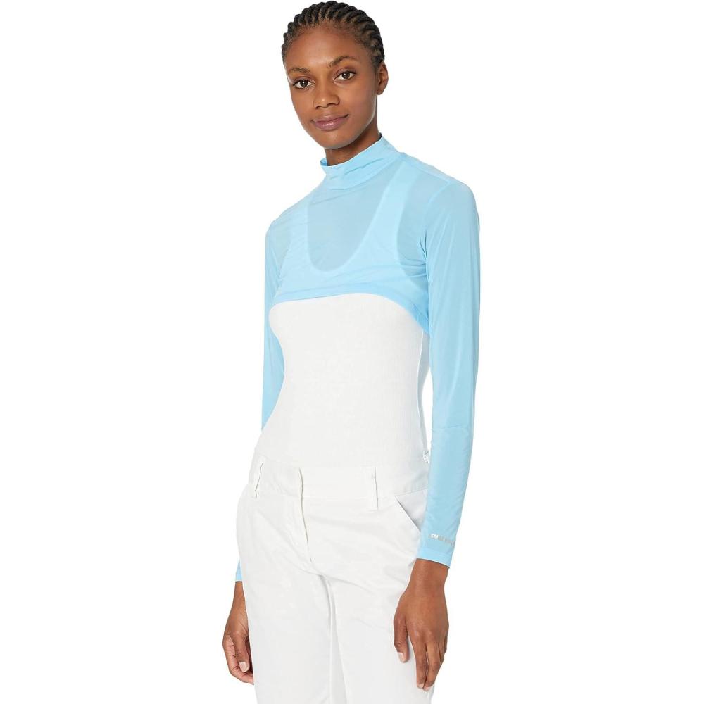 image:imageJamie Sadock Sunsense 35 SPF Lightweight Long Sleeve Mock Neck Crop Layering TopCasablanca