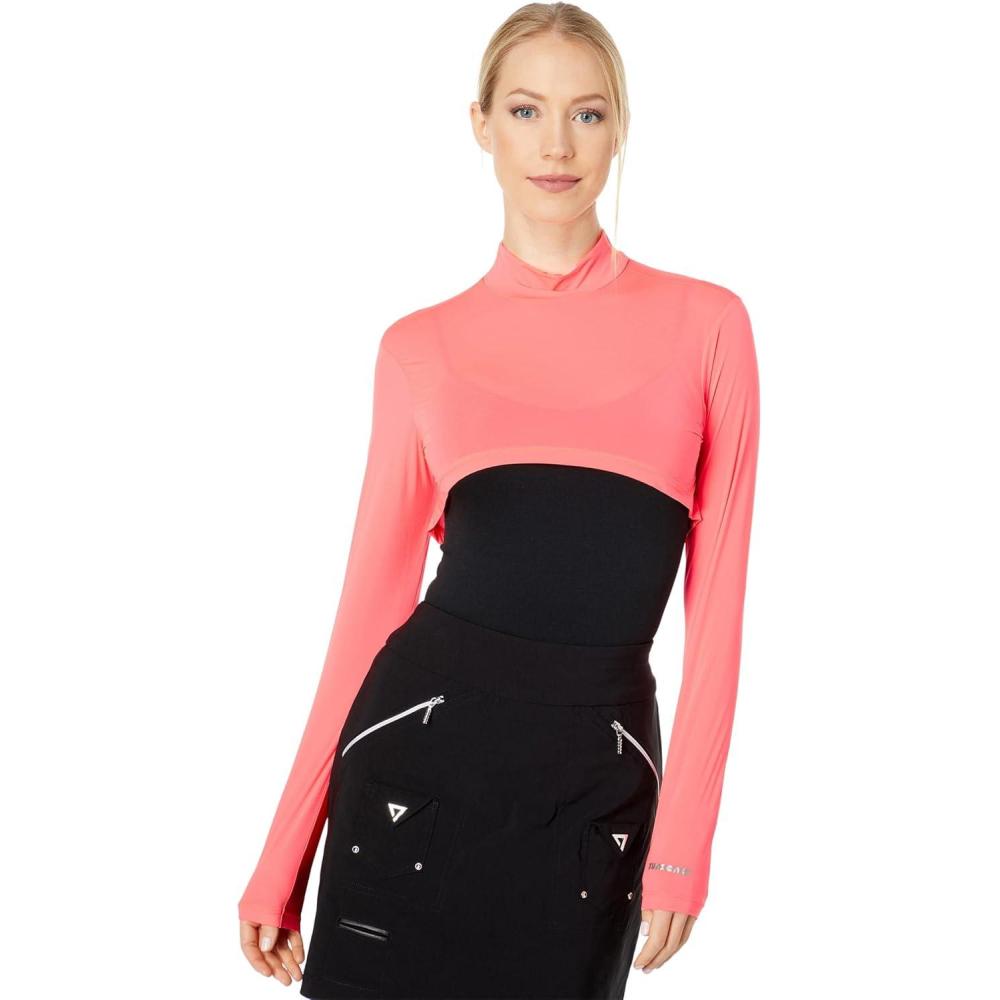 image:imageJamie Sadock Sunsense 35 SPF Lightweight Long Sleeve Mock Neck Crop Layering TopMimosaSassy
