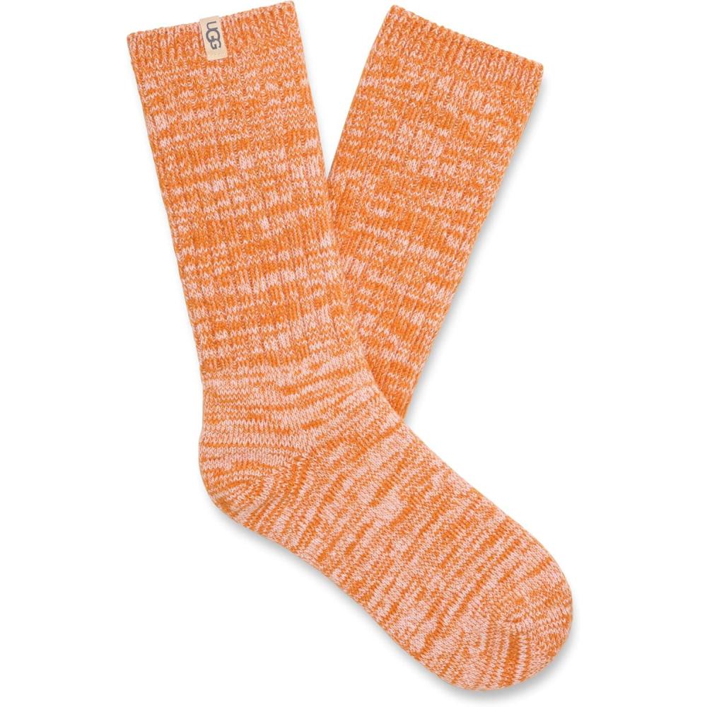 image:imageUGG Womens Rib Knit Slouchy Crew SockDark Apricot