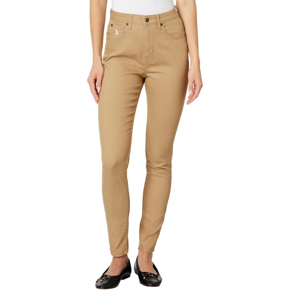 image:imageUS POLO ASSN USPA HighRise Super Skinny Jeans in Khaki Khaki 9 29