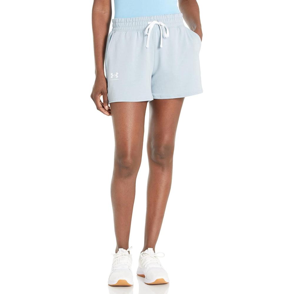 image:imageUnder Armour Womens Rival Terry Shorts465 Harbor Blue White